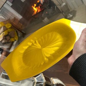 Yellow Vintage Norwegian Serveware Platter
